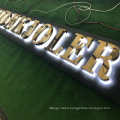 Cutomized led mirror light company logo design outdoor lights signboard led backlit letters